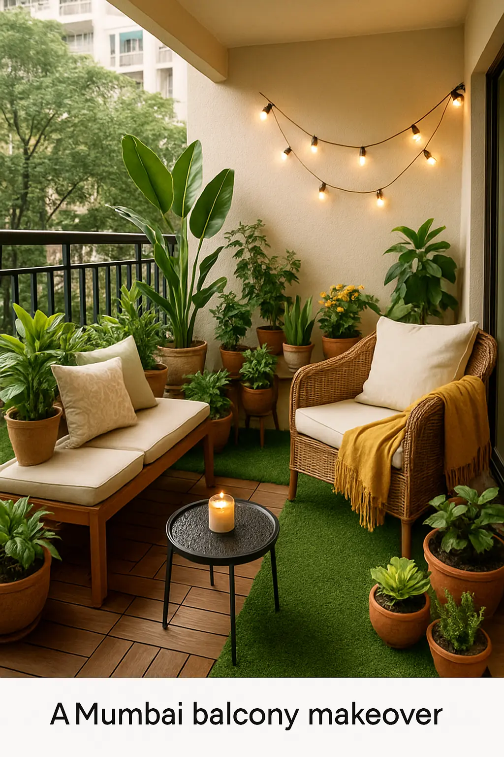Cozy Balcony makeover in mumbai