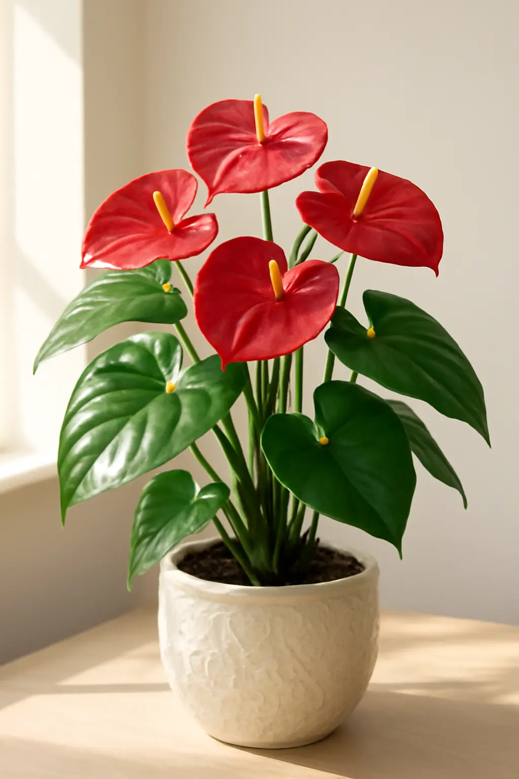 Red Anthurium as Gift