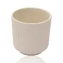 6inch ceramic pot beige side view.webp