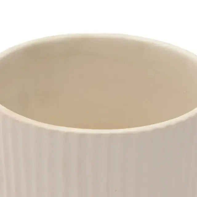 6 inch ceramic pot beige top view.webp